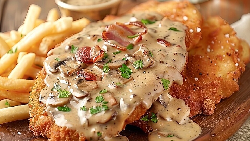 Klassisches Jägerschnitzel